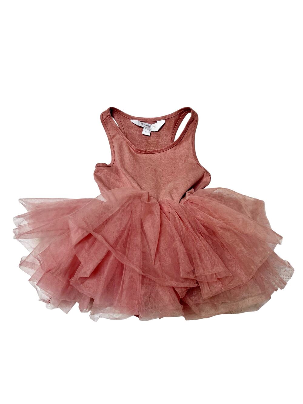I Love Plum Suede Ballerina Tutu Dress Size 4